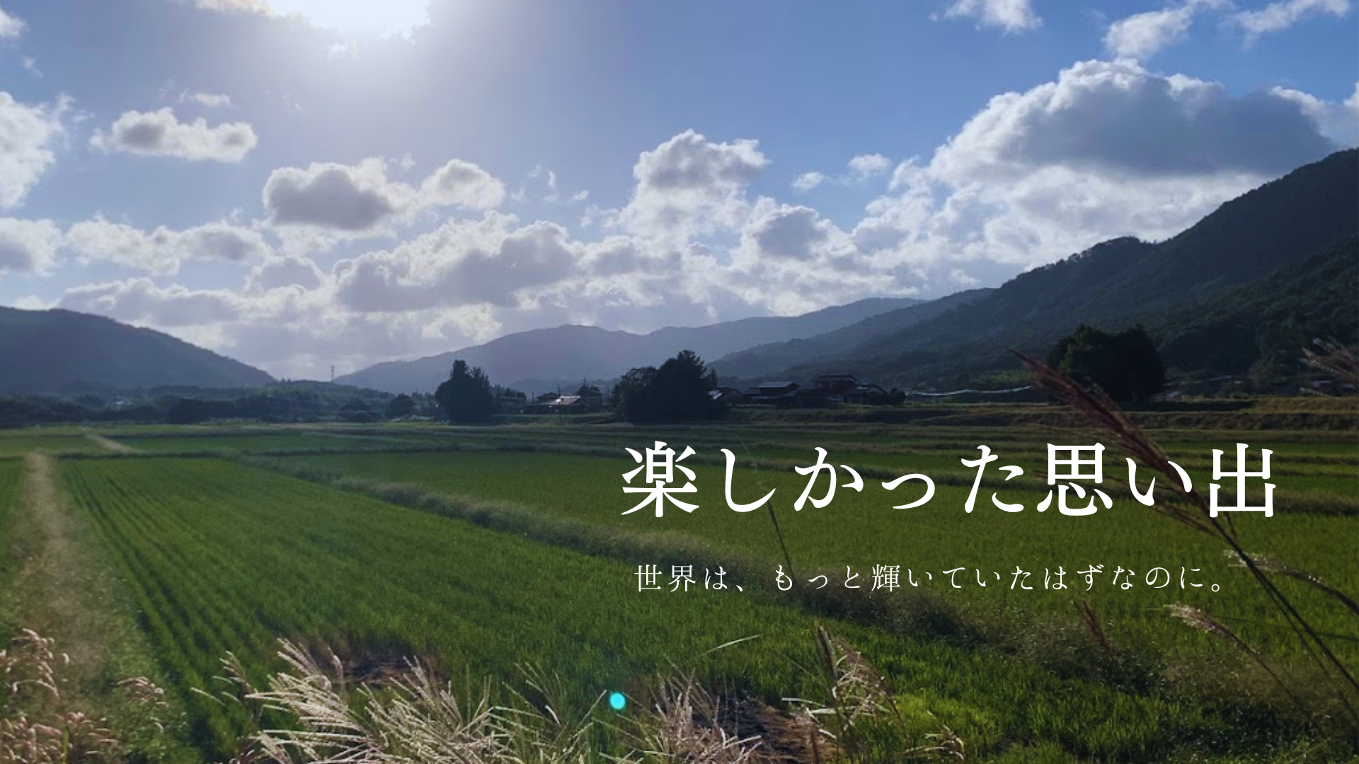 山口県阿東の田園風景と山並み。大人の記憶や原風景を思い出させる静かな景色