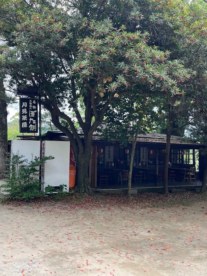 諏訪神社の境内にある月見茶屋